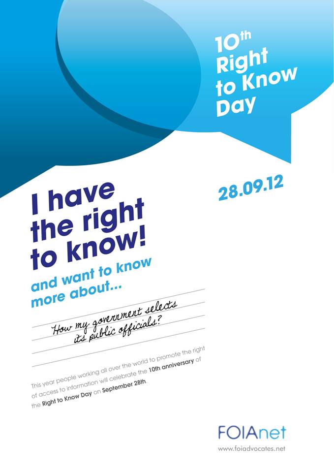 Right to Know Day 2012